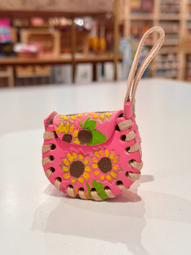 Multi- Flower Airpod/Wireless Headphone Leather Case (Small)