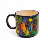 Hand Painted Alebrije Ceramic Black Mug