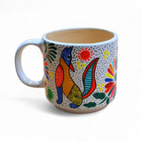 Hand Painted Alebrije Ceramic White Mug