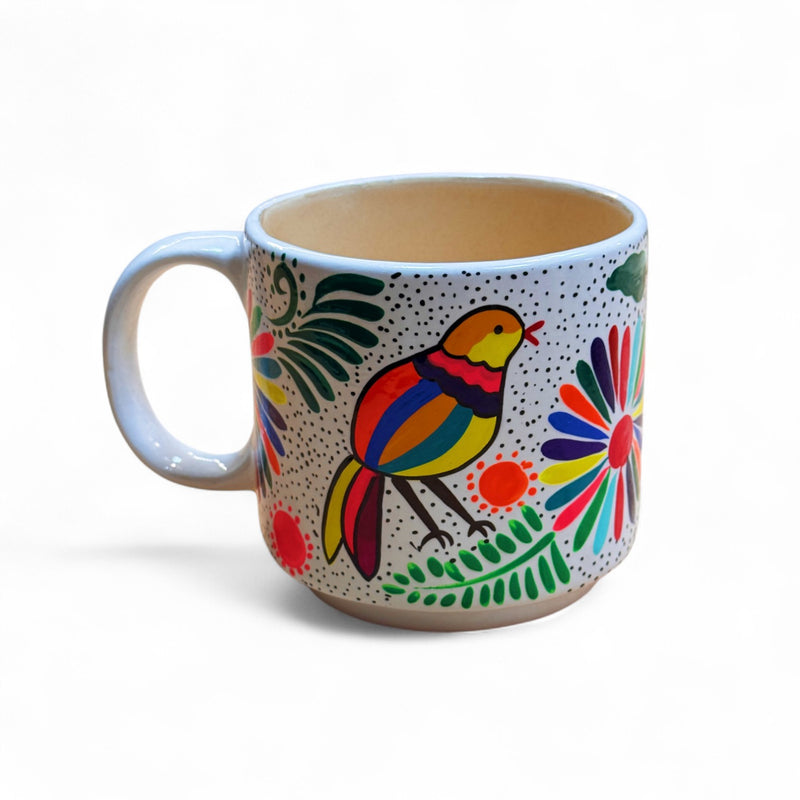 Hand Painted Alebrije Ceramic White Mug