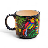 Hand Painted Alebrije Ceramic Black Mug