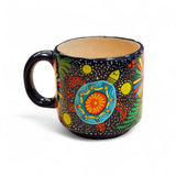 Hand Painted Alebrije Ceramic Black Mug