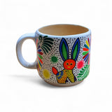 Hand Painted Alebrije Ceramic White Mug