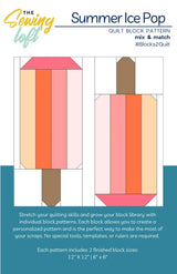 Ice Pop Paleta Quilt Block Pattern