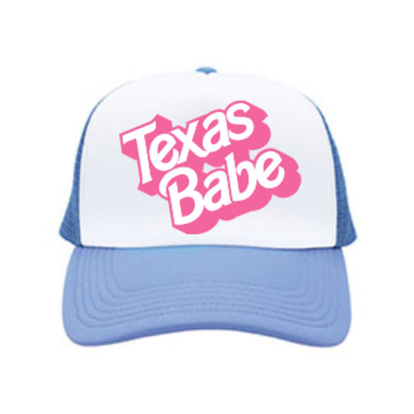 Texas Babe Foam Trucker Hat (Light Blue)