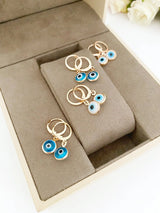 Evil Eye Huggie Earrings