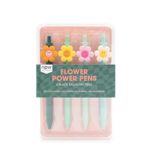 Flower Power Pens-4 Pack