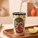 Green Luchador Shot Glass