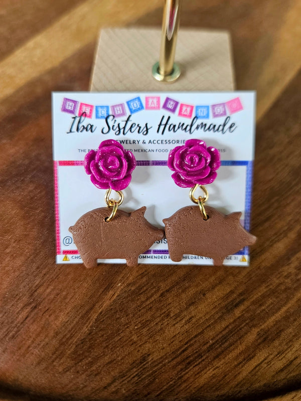 Marranito and Rose Earrings