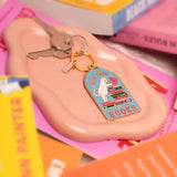 There's No Such Thing As Too Many Books Keychain