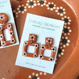 Mini Squares- Flor De Barro Earrings