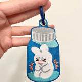 Ibuprofen Gang Embroidered Keychain