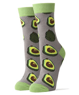 Avocado Life | Women's Cotton Crew Funny Socks