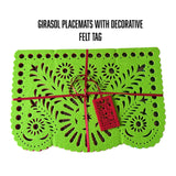 Double-Sided Felt "Papel Picado" Placemat Sets (Girasol) at Sew Bonita in Corpus Christi, TX.