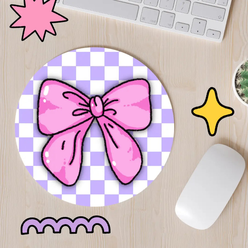 Pink Coquette Bow Mousepad