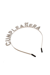 "Cumpleañera" Bundle Silver, Birthday Headband and Sash, Birthday En Español, Latina Birthday
