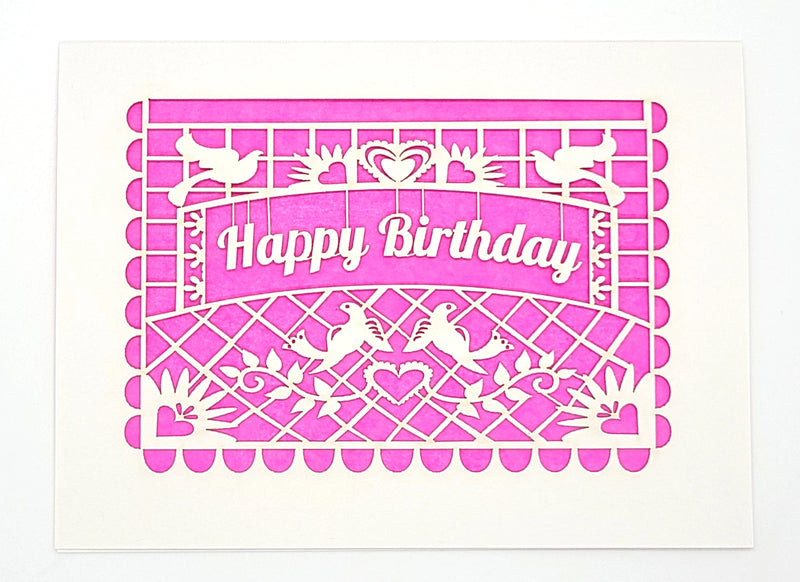 Happy Birthday Papel Picado Greeting Card