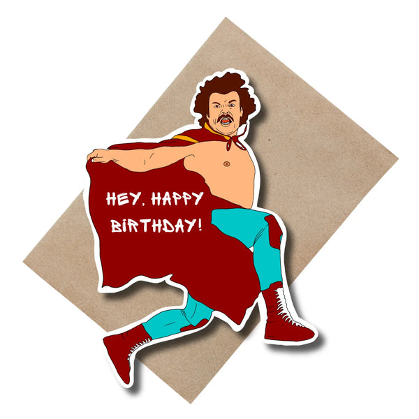 Nacho Libre Cumpleaños Card at Sew Bonita in Corpus Christi, TX.