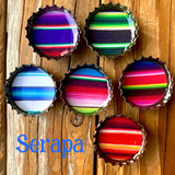 serape bottle cap magnets from kate's magnets at sew bonita in corpus christi, texas