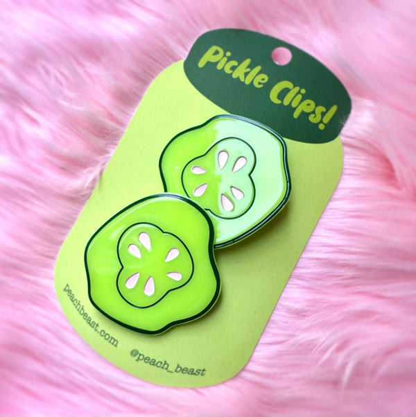 Pickle Chip Hair Clip