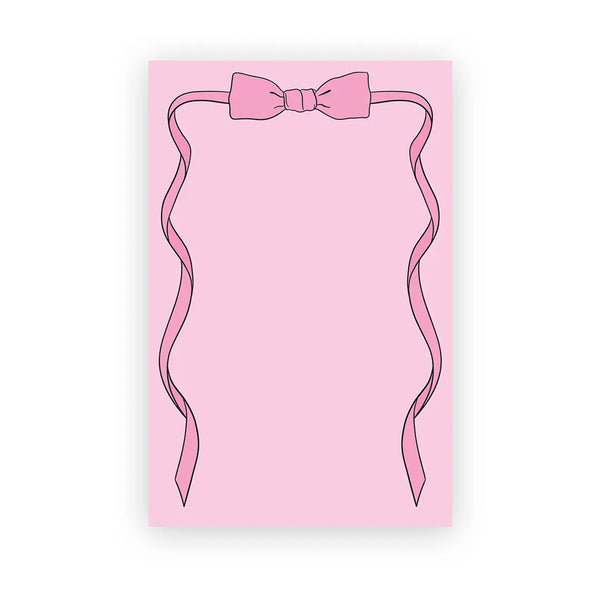 Pink Ribbon Bow Notepad