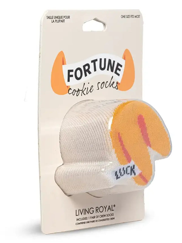 Fortune Cookie - "Luck" - Beige 3D Socks