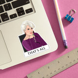 That's All Sticker