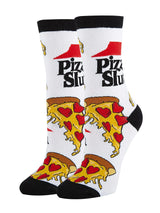 Pizza Slut | Women's Funny Crew Socks at Sew Bonita in Corpus Christi, TX.