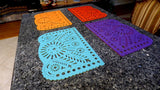 Double-Sided Felt "Papel Picado" Placemat Sets (Girasol) at Sew Bonita in Corpus Christi, TX.