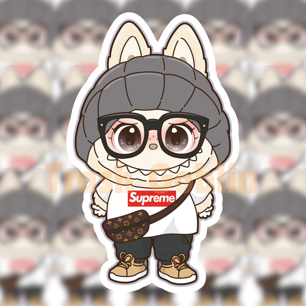 Luxury Outfit Labubu Sticker