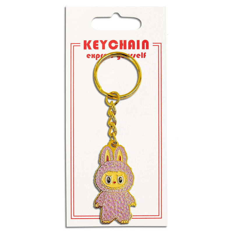 Labubu Pink Lychee Berry Keychain