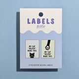My Cat "Helped" Me Make This Woven Labels