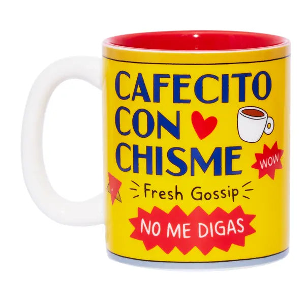 Cafecito Con Chisme Coffee Mug at Sew Bonita in Corpus Christi, TX.