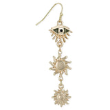 Mystic Sun Gold Linear Earrings