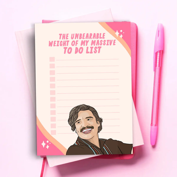 Pedro Pascal Notepad To Do List