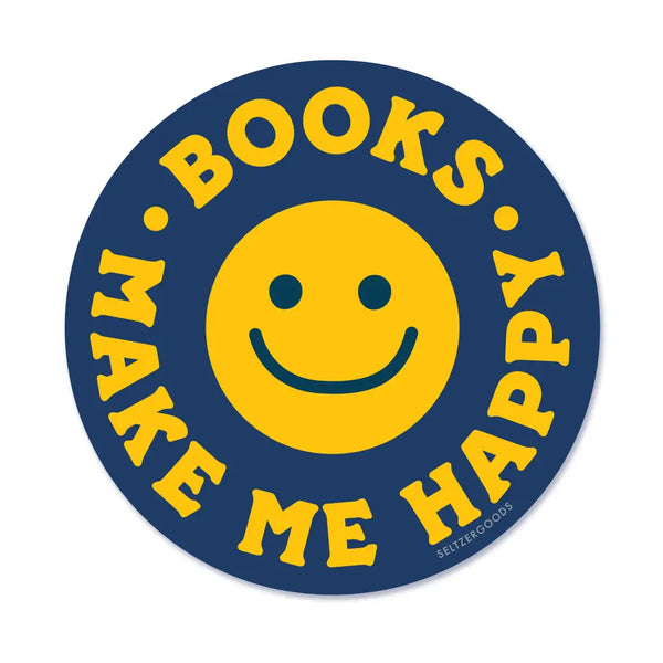 Happy Books Smiley Sticker