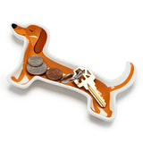 Dachshund Puppy Dog - Ceramic Trinket & Jewelry Tray / Dish