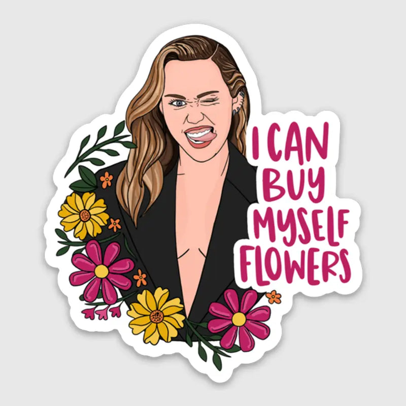 Miley Cyrus Flowers Sticker – Sew Bonita