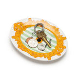 "Press For Champagne" - Ceramic Trinket & Jewelry Tray /Dish
