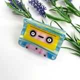 Yellow Cassette Hair Clip