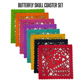 Felt "Papel Picado" Coaster Sets-- Butterfly Skull at Sew Bonita in Corpus Christi, TX.