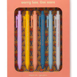 Worry Less, Live More Quotable Gel Pen Set