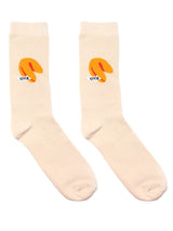 Fortune Cookie - "Luck" - Beige 3D Socks