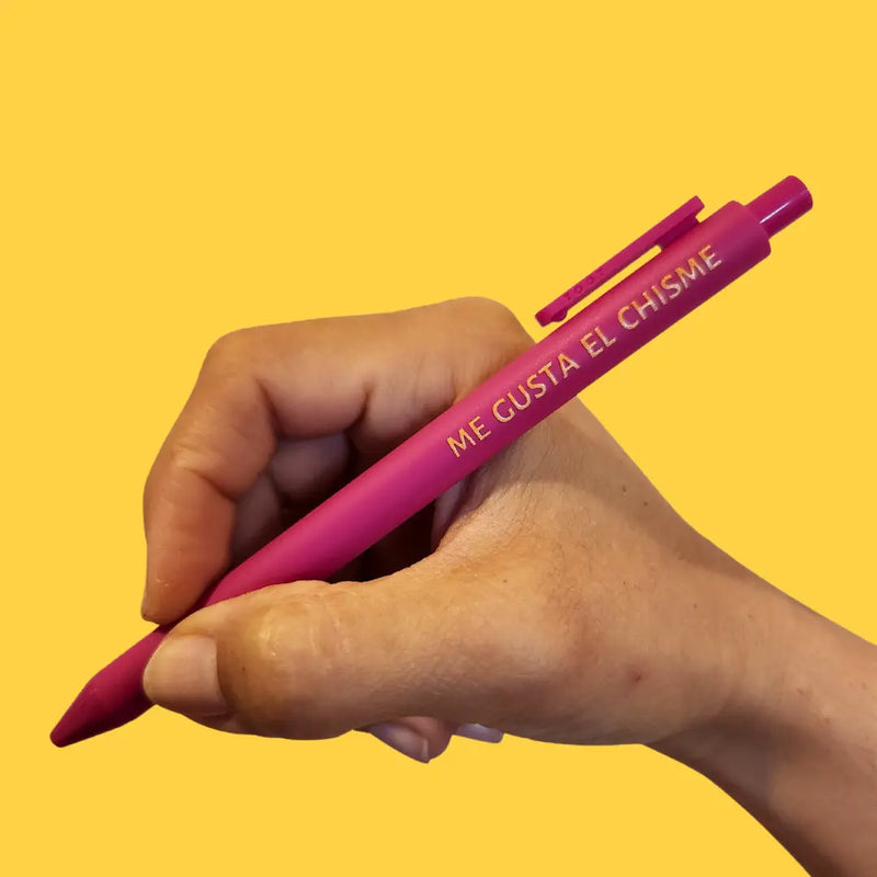 Me Gusta El Chisme Pink Ink Pen