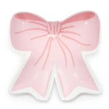 Pink Ribbon Bow- Ceramic Trinket & Jewelry Tray / Dish