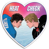 Heat Check Heated Rivalry Heart Die Cut Sticker