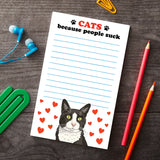 Cats Because People Suck Notepad