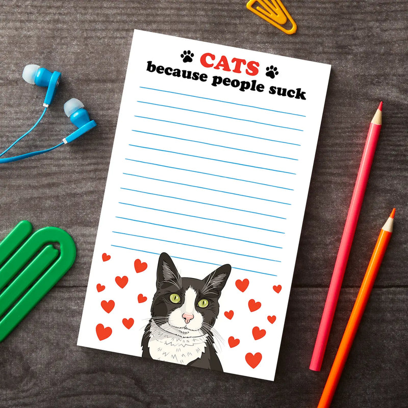 Cats Because People Suck Notepad