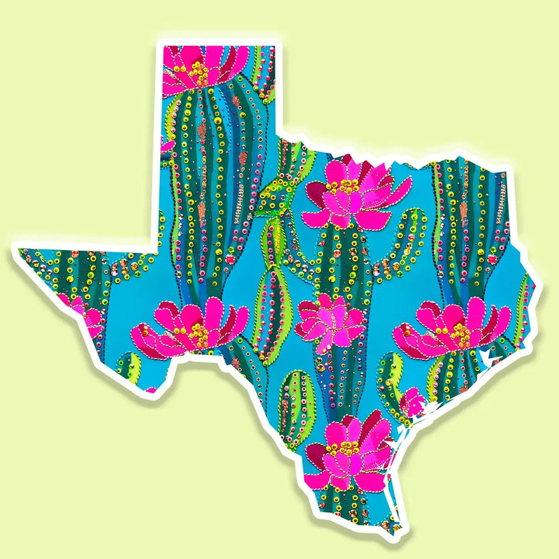 Texas Cactus Sticker