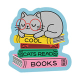 Cool Cats Read Books Sticker